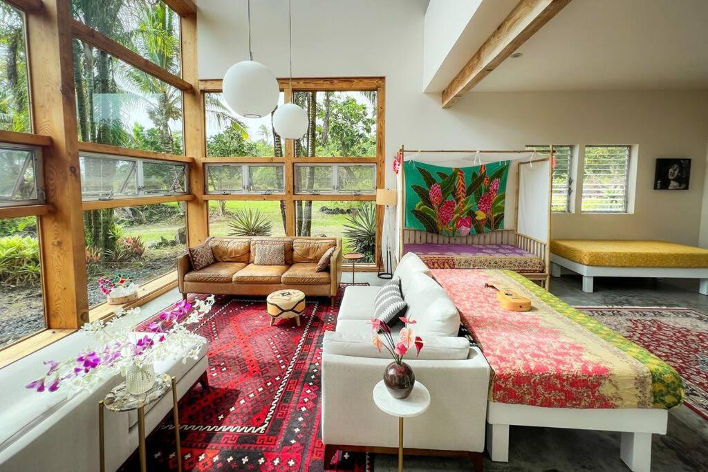 Jungle Haven Ocean Front Eco Villa On Fruit Farm Pahoa Eksteriør bilde
